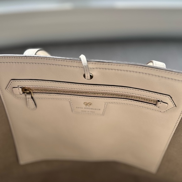 Anya Hindmarch Rainbow Leather Ebury Large should strap purse, white smiley. - Picture 7 of 13